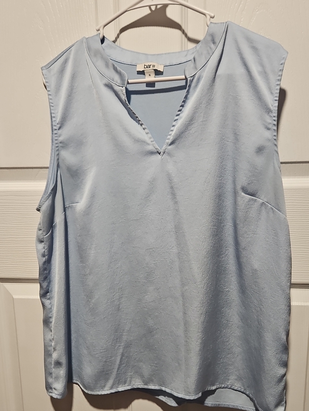 Bar III Light Blue Notch-Neck Sleeveless Camisole
